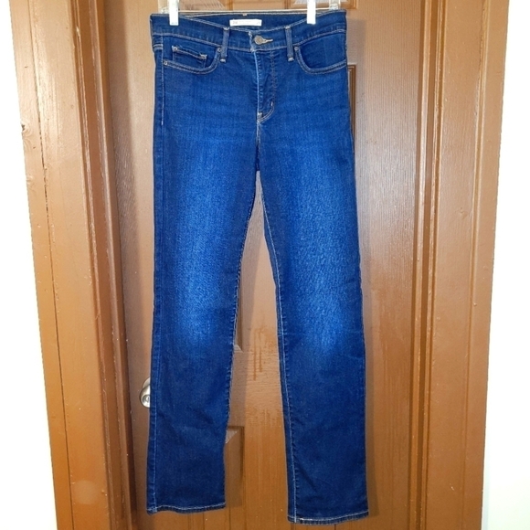 LEVI'S Shaping Straight mid rise medium wash faded Straight leg jeans - Picture 10 of 10